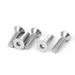 M6x22mm 316 Stainless Steel Countersunk Flat Head Hex Socket Cap Screw Bolt 5pcs - Silver Tone