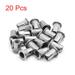 20Pcs 304 Stainless Steel 1/4-20 UNC Car Flat Head Rivet Nut Insert - Silver Tone