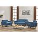 Grace Mid-Century Tufted Upholstered Rainbeau Living Room Sofa, Loveseat, and Chair 3-piece Set