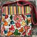Disney Bags | Disney Parks Shoulder/Crossbody Floral Mickey Ear Bag | Color: Green/Red | Size: Os