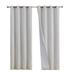 Corrigan Studio® Kamareon Solid Max Blackout Thermal Grommet Curtain Panels Polyester in White | 96 H x 50 W in | Wayfair