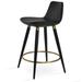 sohoConcept Pera Ana Counter Stool Upholstered/Leather/Metal/Faux leather in Red/Black | 31.4 H x 16 W x 16 D in | Wayfair PERANA-CT-014