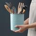 Dakota Fields Ceramic Utensil Crock Ceramic in Blue | 6 H x 5.3 W x 5.3 D in | Wayfair 5FABCD05601241F28BD81DA43346CECB