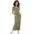 Jerseykleid CASUAL LOOKS "Jersey-Kleid" Gr. 44, Normalgrößen, grün (khaki) Damen Kleider Freizeitkleider