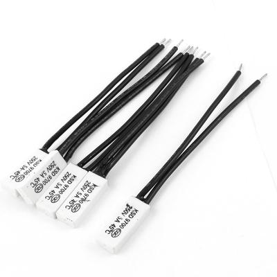 5pcs 250V 5A 45C Normal Close Thermostat Temperature Control Switch KSD9700 - Black