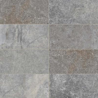 The Wilds 12in x 24in Silver Matte Porcelain Floor and Wall Tile