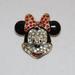 Disney Jewelry | Disney Minnie Mouse Brooch Or Necklace | Color: Black/Red | Size: Os