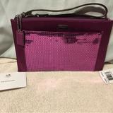 Coach Bags | Coach Occasion Sequin Party Large Wristlet Mulberry Nwt | Color: Pink/Purple | Size: 8.5”Wx5.5”Hx .25”Dx7”Strap