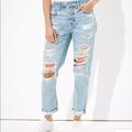 American Eagle Outfitters Jeans | American Eagle Ripped Tomgirl Jeans Light Wash | Color: Blue | Size: 2