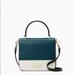 Kate Spade Bags | Kate Spade Staci Colorblock Top Handle Square Crossbody Bag, Peacock Sapphire | Color: Green/White | Size: Os