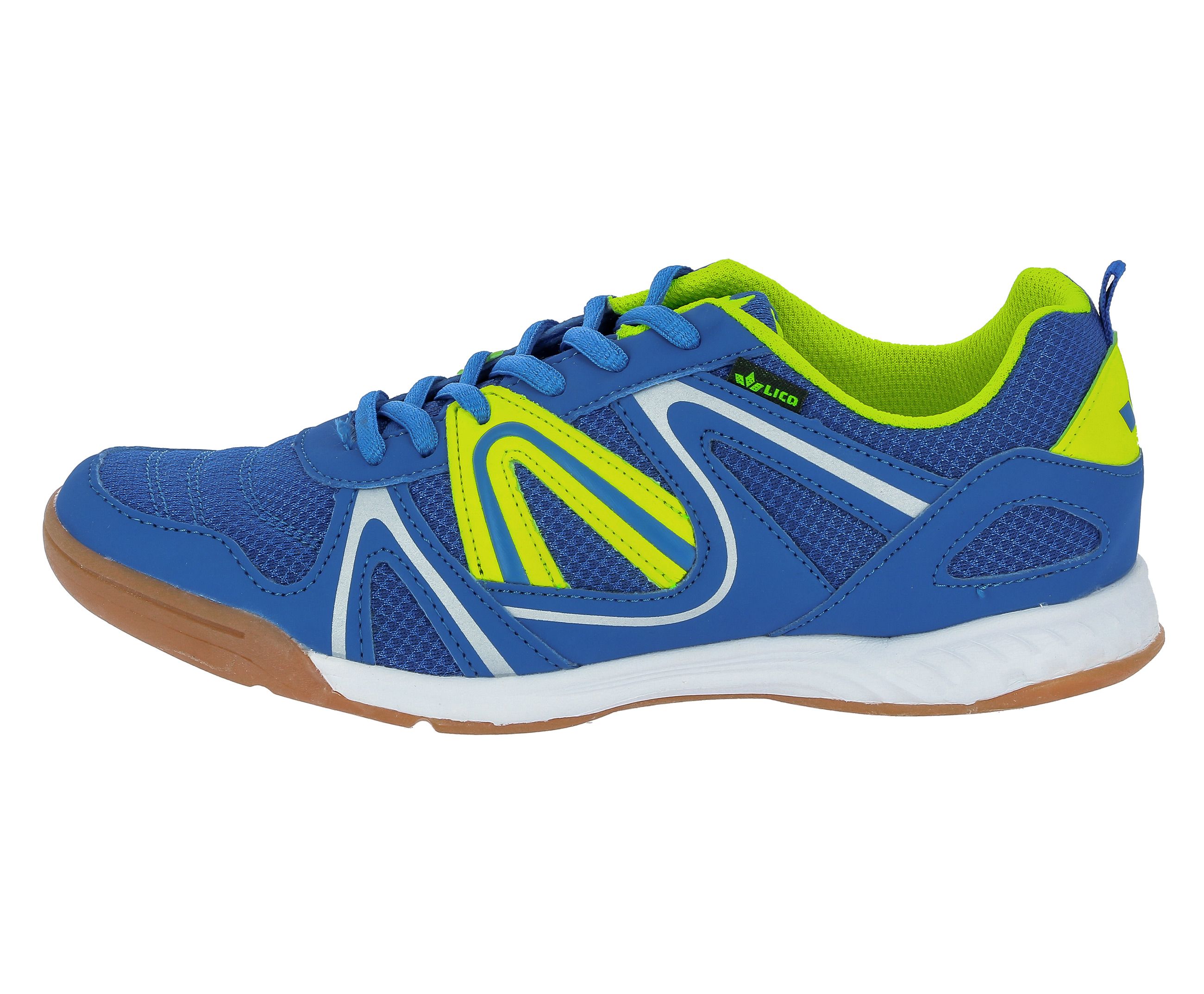 Hallenschuh LICO "Sportschuh Fit Indoor", Herren, Gr. 42, blau, Synthetik, Schuhe Hallenschuh