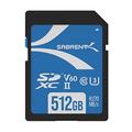 SABRENT SD card 512GB V60, SDXC card UHS-II, memory card SDHC, Class 10, U3, Full HD & 8K UHD card, 270MB/s for professional photographers, videographers, vloggers (SD-TL60-512GB)