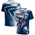 "T-shirt bleu marine NFL x Staple pour hommes des Houston Texans imprimé sur toute la surface"