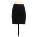 Madewell Casual Bodycon Skirt Knee Length: Black Solid Bottoms - Women's Size X-Small