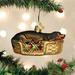 Old World Christmas Sleepy Dachshund Hanging Figurine Ornament Glass in Black/Yellow | 2.5 H x 3.75 W x 2 D in | Wayfair 12595