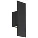 Icon 14"H x 5"W 2-Light Outdoor Wall Light in Black