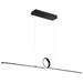 Loophole 6.38"H x 52"W 1-Light Pendant in Black