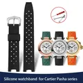 Bracelet de montre en caoutchouc pour hommes accessoire de mode série carotte Pasha 20x10mm