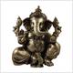 Ganesha Elefantengott Gott des Glücks Messing Kupfer 35,5cm 11kg Hinduismus Shiva Ganapati Ganesa Ganej