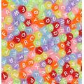 Buchstabenperlen bunt transparent, 7mm, A-Z, gemischt Buchstabe, Alphabet, Namensschmuck basteln, Armband mit Namen basteln, Kinder basteln,