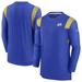 Men's Nike Royal Los Angeles Rams Sideline Tonal Logo Performance Player Long Sleeve T-Shirt