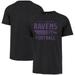 Men's '47 Black Baltimore Ravens Wordmark Rider Franklin T-Shirt