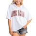 Women's Gameday Couture White American University Eagles Flowy Lightweight Short Sleeve Hooded Top