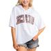 Women's Gameday Couture White Eastern Kentucky Colonels Flowy Lightweight Short Sleeve Hooded Top