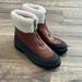 J. Crew Shoes | J Crew Gwen Lug-Sole Front- Zip Boots Bd826 | Color: Brown/Cream | Size: 7