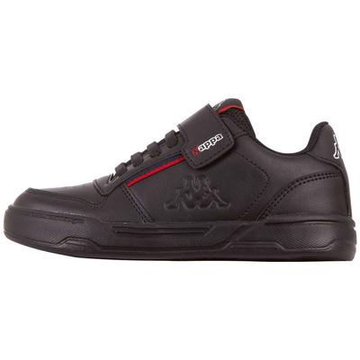 Sneaker KAPPA Gr. 29, schwarz (black, red) Kinder Schuhe Trainingsschuhe
