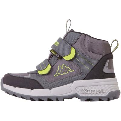 Winterboots KAPPA, Damen, Gr. 33, grau (grau, lime), Synthetik, sportlich, Schuhe, Snowboots, Winterstiefel, Winterschuhe, wasserdicht