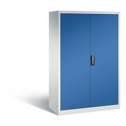 C+P Werkstattschrank mit 3 Schubladen | HxBxT 195x120x60cm | Lichtgrau/Enzianblau von PROREGAL Image