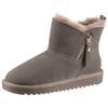 Winterboots ARA "ALASKA Zip", Damen, Gr. 39, taupe zip, Veloursleder, Lammfell, unifarben, sportlich, Schuhe, Stiefel aus echtem Lammfell mit Reißverschluss, G-Weite (weit), Topseller