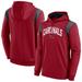 Men's Nike Cardinal Arizona Cardinals Sideline Athletic Stack Performance Pullover Hoodie