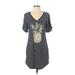 Jessica Simpson Casual Dress - Shift: Blue Print Dresses - Women's Size Small