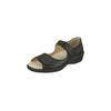 Sandale NATURAL FEET "Tunis", Damen, Gr. 38, schwarz, Leder, casual, Schuhe, mit stoßdämpfender PU-Laufsohle