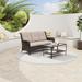 Winston Porter Evelynrose 2 Piece Sofa Seating Group w/ Cushions Synthetic Wicker/All - Weather Wicker/Wicker/Rattan in Brown | Outdoor Furniture | Wayfair