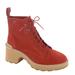 Sorel Hi-Line Heel Lace Boot - Womens 9 Red Boot Medium