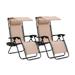 Arlmont & Co. Kathren Foldable & Reclining Zero Gravity Chair Metal in Brown | 44 H x 25 W x 32 D in | Wayfair FF620647562745328E94DB59611DDB92