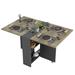 Inbox Zero Stodola Dining Table Wood in Gray/Brown | 28.4 H in | Wayfair 238CE89E063E45A5B8C53328FA6CAE3F