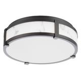 Constantine 4.13"H x 14"W 1-Light Flush Mount in Black