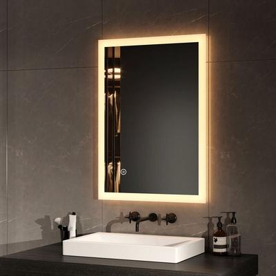Badspiegel mit Beleuchtung led Badezimmerspiegel 70x50cm (Warmweißes/Kaltweißes/Neutrales Licht,