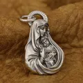 LINSION – pendentif vierge marie Madonna en argent Sterling 925 bijoux à breloques bon détail