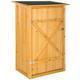 Armoire de jardin adossée Taman 75 x 56 x 118 cm marron