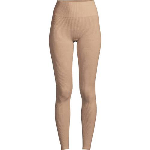 CASALL Damen Tight Wool Rib High Waist Tights, Größe L in Braun