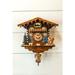 10.5" Brown and Green Floral Squirrel Cuckoo Wall Clock