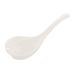 Plastic Curved Grip Home Restaurant Kitchen Utensil Soup Ladle Spoon - White