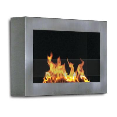 Anywhere Fireplace Indoor Wall Mount - SoHo Model Stainless Steel