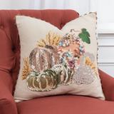 Rizzy Home Harvest Gourds Throw Pillow