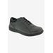 Women's Tulip Oxford Flat by Drew in Black Foil Leather (Size 8 M)